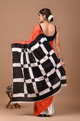 Jaipuri Printed Pure Cotton Mulmul Saree With Blouse - Mj Creation