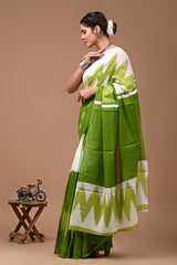 Pure Cotton Mulmul Saree With Blouse - Mj Creation