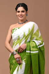 Pure Cotton Mulmul Saree With Blouse - Mj Creation